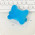 Plush polyester wrist protector mouse pad in blue, green, or pink colours measuring 20x10cm