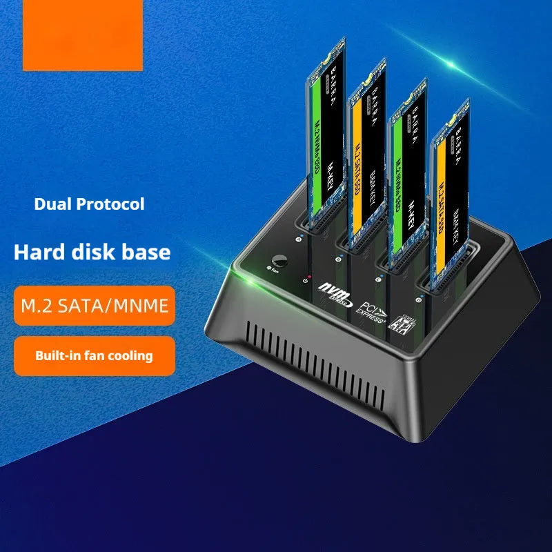 M2 Dual Protocol SSD Base with aluminium alloy construction measuring 90x78x34mm