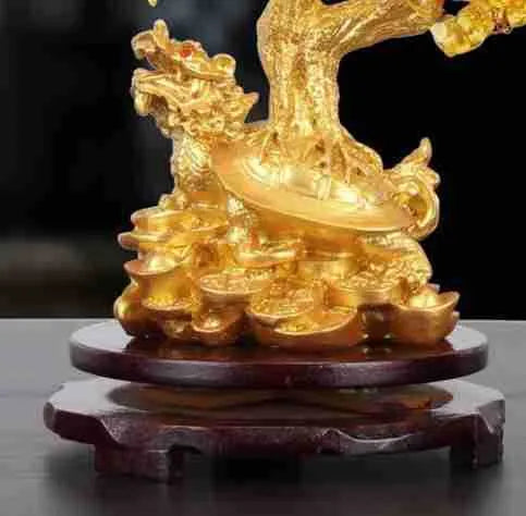 Citrine small water turtle money tree Feng Shui ornament measuring 18x11x23cm