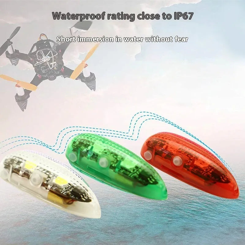 V3 wireless charging waterproof navigation light for scale models with 43mm size and LED colours