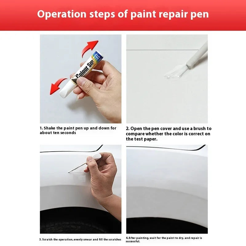 12ml car paint scratch repair pen in seven colours for cars, motorcycles, and electric vehicles, 26g