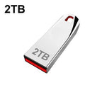 Metal USB flash drive with 2TB maximum storage capacity and USB 2.0 connector