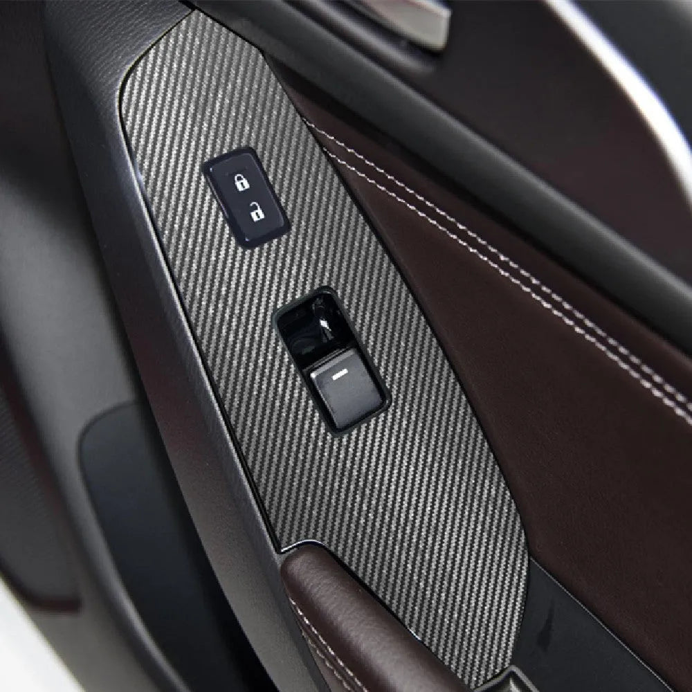 TPU protective films for car door control panel switches in transparent, black, and matte finishes