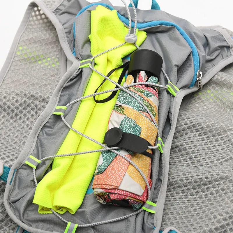 Nylon multifunctional running backpack with reflective elements in six colour options