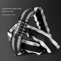 Black and yellow 95cm zinc alloy mountain bike chain lock with keychain and password combination options.