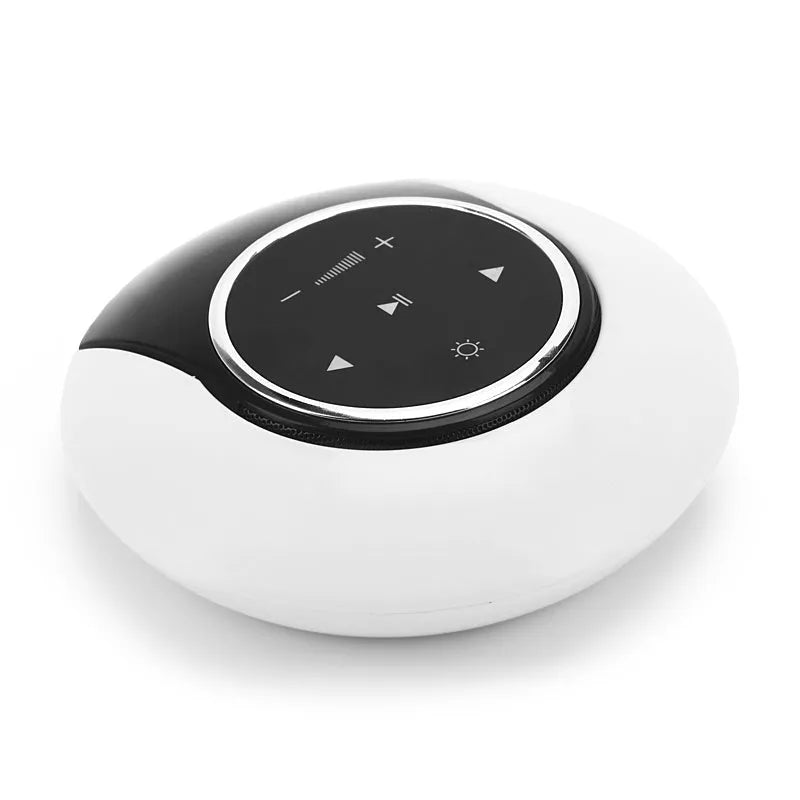 Creative Bluetooth speaker LED desk lamp with touch dimming in white, yellow, and blue light options