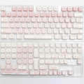 Full set PBT sublimation key caps for mechanical keyboards showing 98+ keys with sublimation printed legends