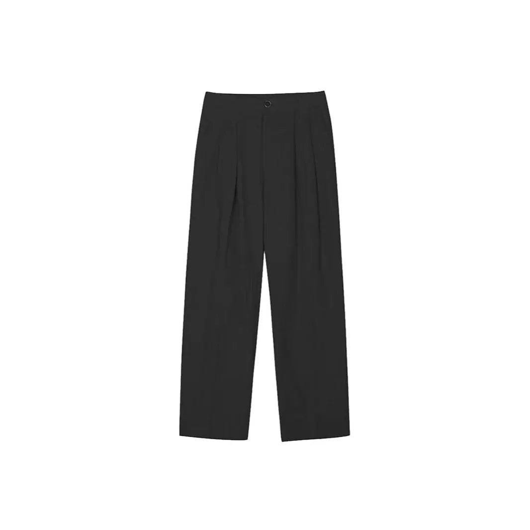 Men's apricot coloured loose fit trousers with micro-elastic waistband and non-ironing fabric