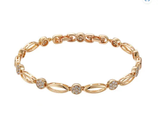 Golden copper hollow carved U-shaped bracelet with minimalist ins style design