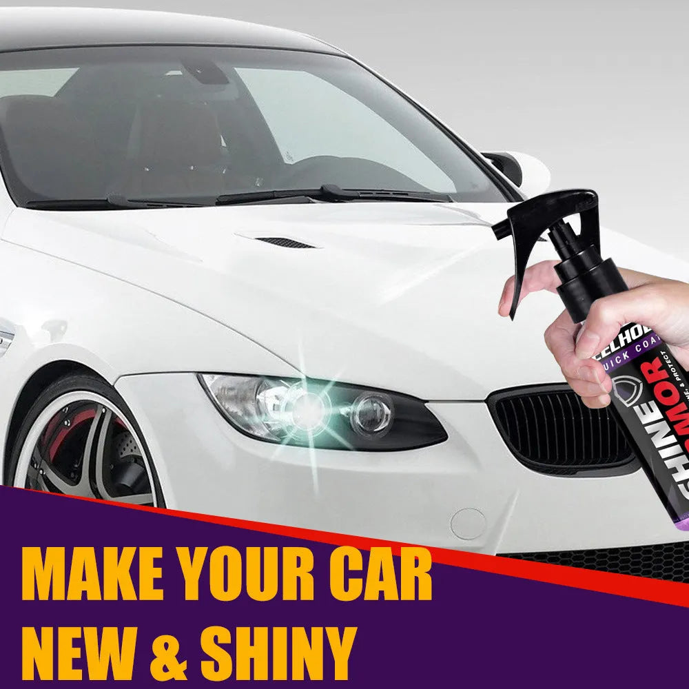 Purple automobile nano coating agent spray bottle with microplated crystal formula for car surface protection