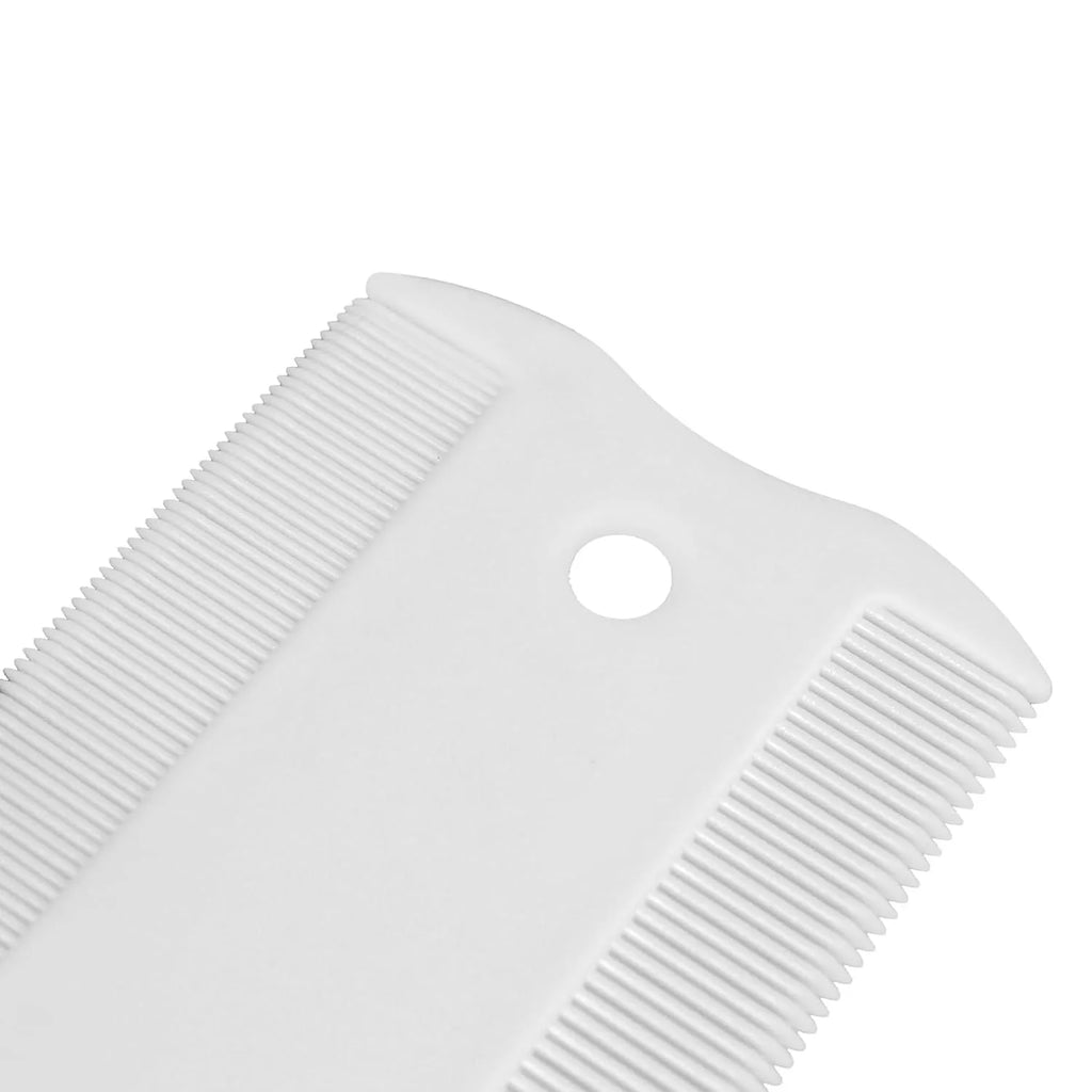 Double-sided flea comb for pets with dense teeth, measuring 0.85cm wide and 5cm long