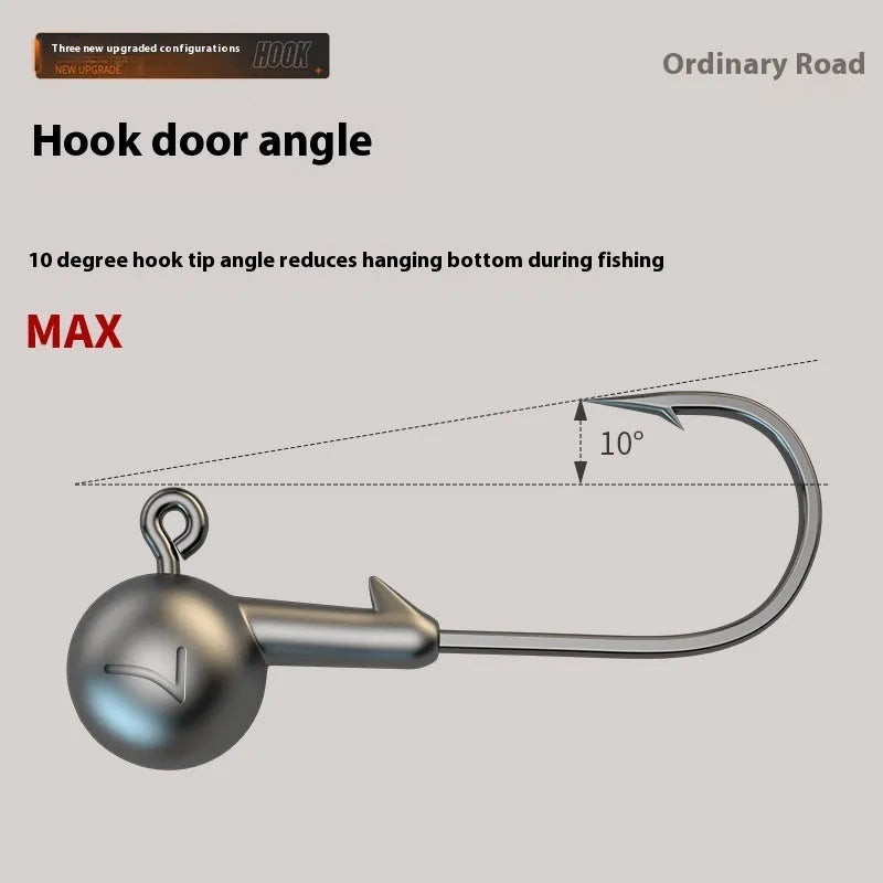 Enhanced jig hooks 50 pieces set with 4 times strength and blood trough design for fishing