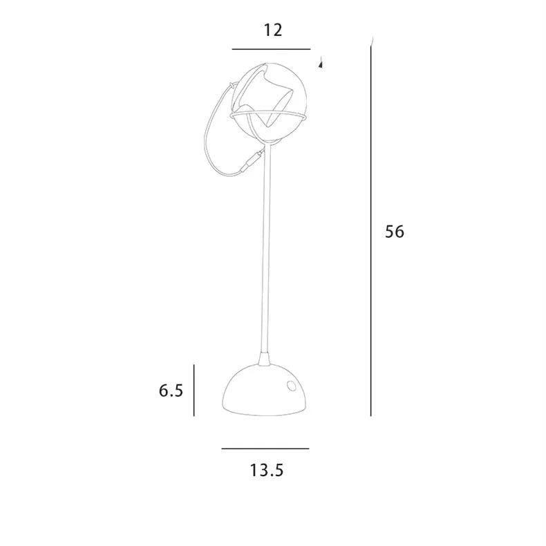 Glass lampshade dimmable desk lamp with touch switch and adjustable 6-10W LED lighting