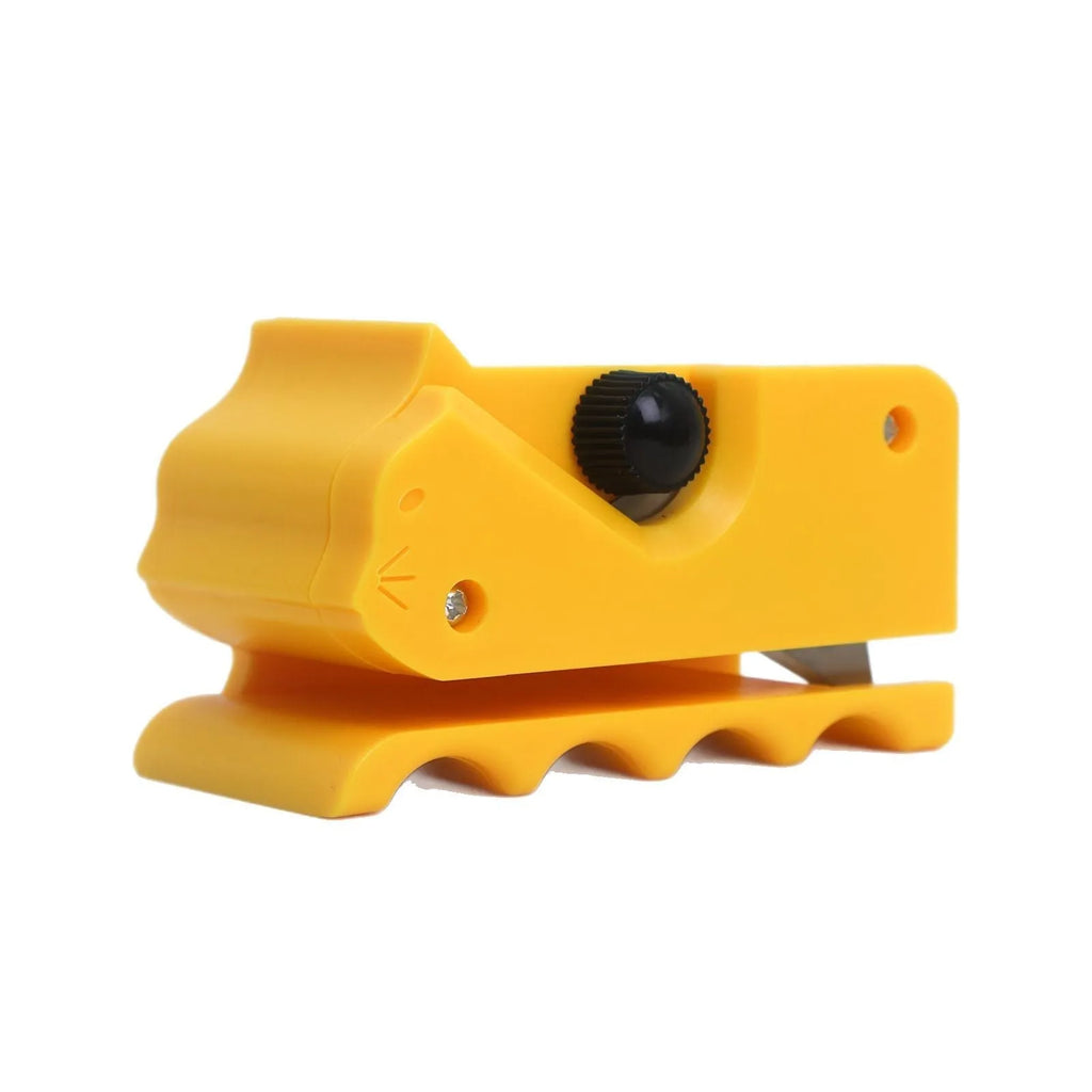 Cartoon cat-shaped ABS corrugated paper cutting knife in black, blue, red, or yellow colours