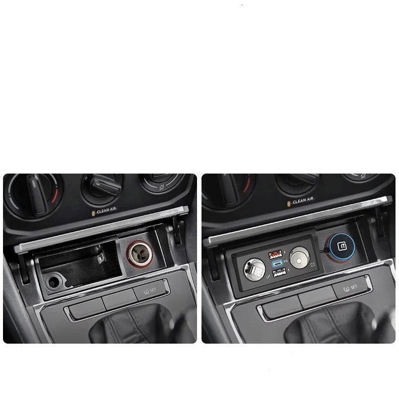Lavida car charger with QC3.0 fast charging technology inserted in vehicle 12V socket