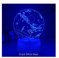 Touch 3D night light with USB power, 3W LED, seven colours, and black or white base options