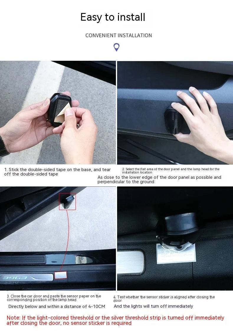 Bright black car atmosphere light laser projector with ABS plastic housing and universal vehicle fitment