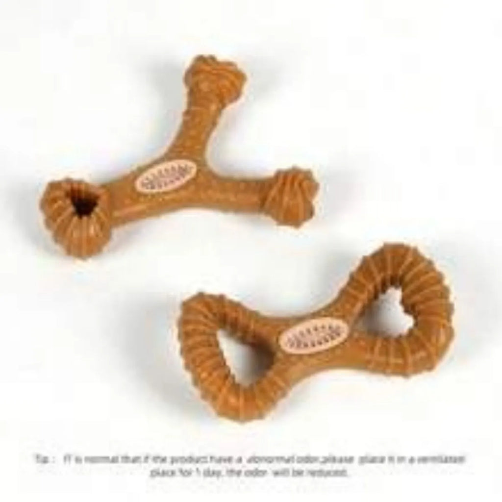 Dog chew bone with textured surface for dental cleaning, available in 8shape and Y shape options