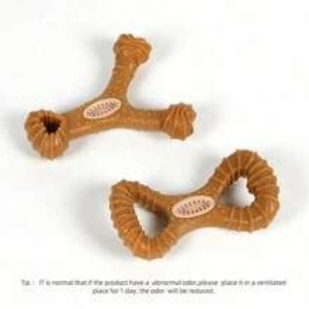 Dog chew bone with textured surface for dental cleaning, available in 8shape and Y shape options