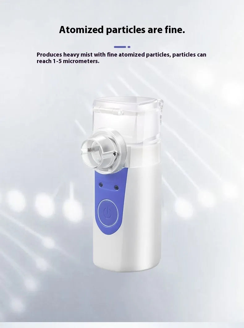 USB handheld columnar nebuliser with 0.5L water tank for quiet drug atomisation below 36dB