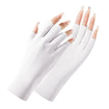Thin women's ice silk sunscreen gloves with UPF50 protection in multiple colour options