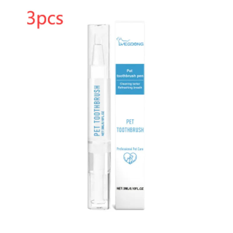 3ml pet toothbrush pen with soft bristles for dog and cat dental care at home