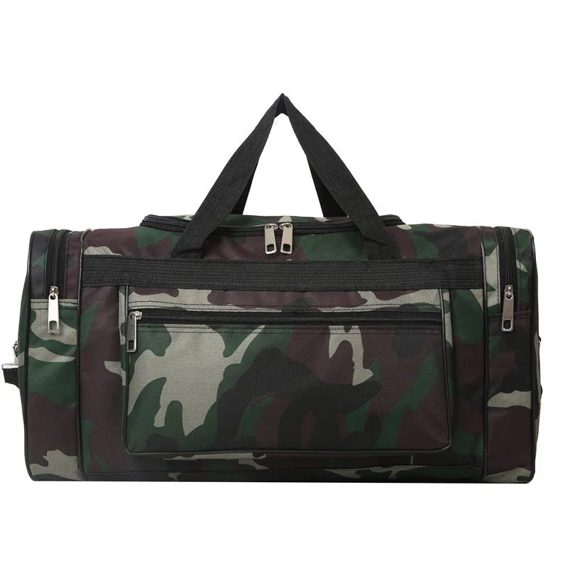 Camouflage pattern luggage bag with 20L capacity and waterproof fabric for travel storage