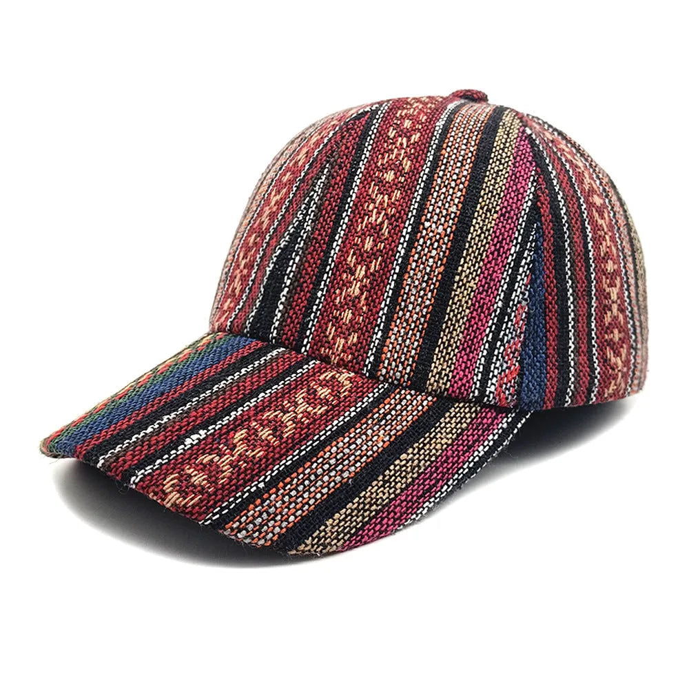 Women's bohemian baseball cap with dome crown in various colours, size M fits 56-58cm head circumference