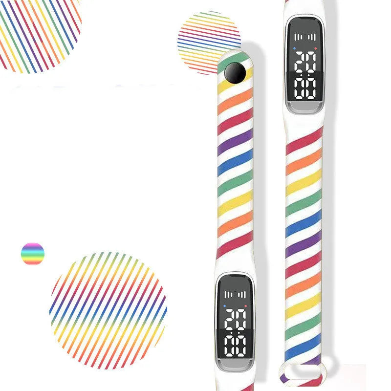 Black and white ultrasonic mosquito repellent bracelet for babies and pregnancy, shown with USB charging cable.