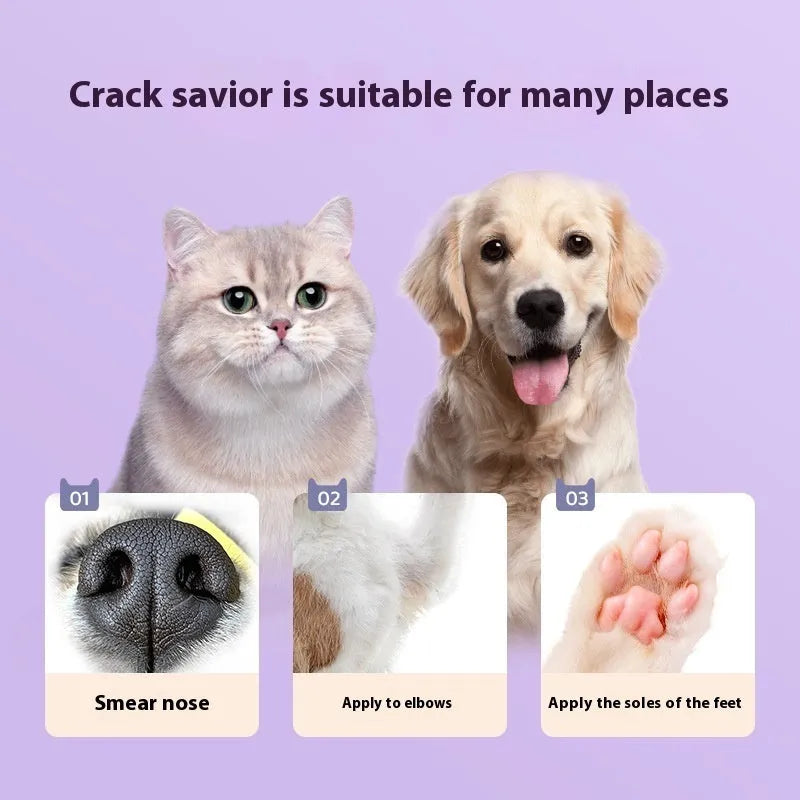 40g pet foot cream container with claw balm for cat and dog claw lubrication using Brazil palm wax