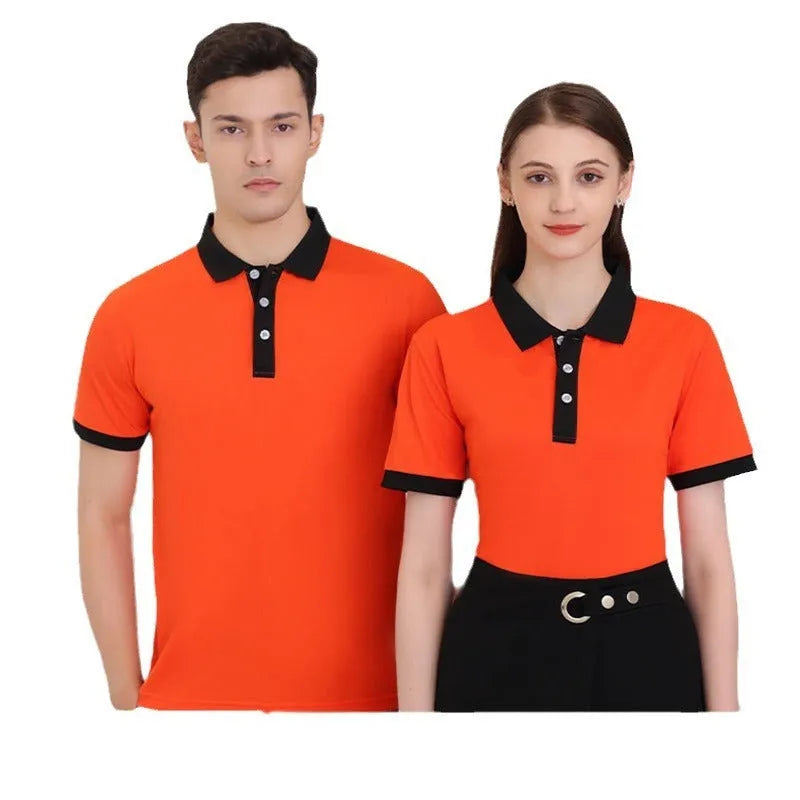 Business casual lapel t-shirt in viscose and polyester blend fabric with short sleeves and regular fit