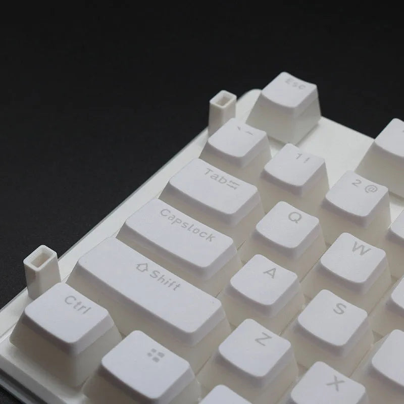 Pudding 108 key mechanical keyboard keycap set with translucent two-colour milk skin design