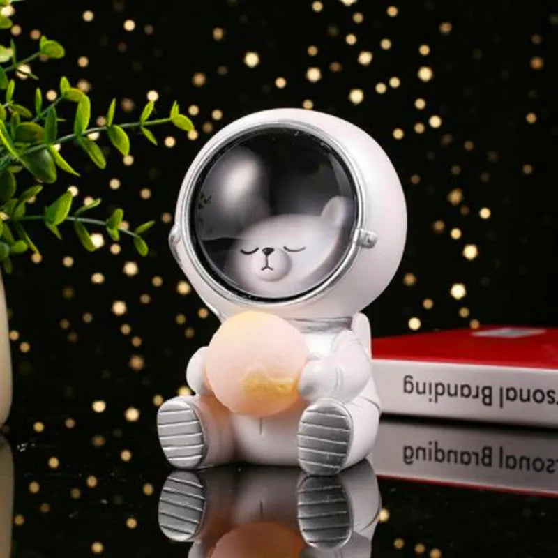 Animal-themed resin LED night light projecting starry sky pattern