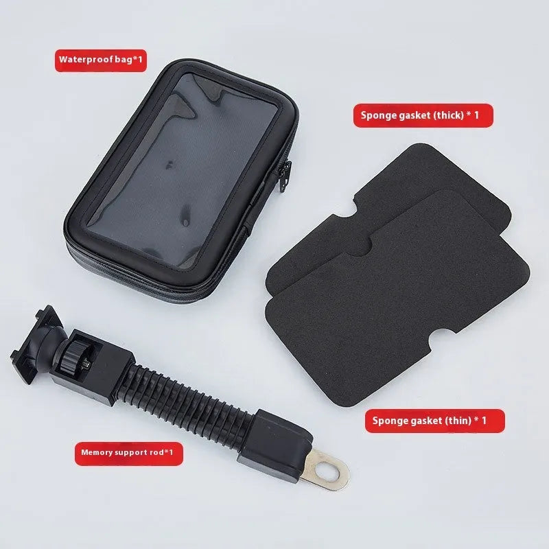 Plastic waterproof phone bag for motorcycle and bicycle in medium large and XL sizes