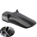 Carbon fibre rear shock absorber fender for a Light Bee scrambler motorcycle.