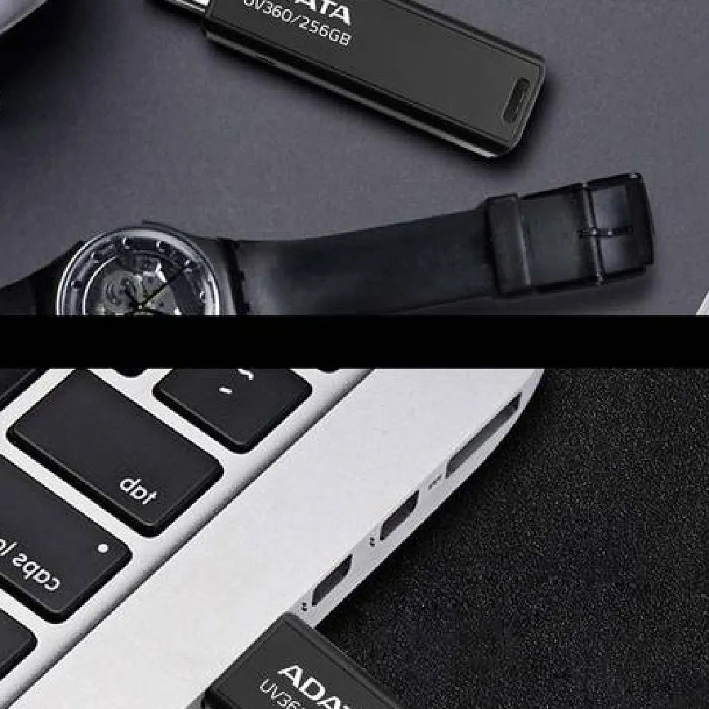 Black waterproof flexible USB flash drive with car mounting design showing dimensions 53.3mm by 17.9mm by 7.4mm