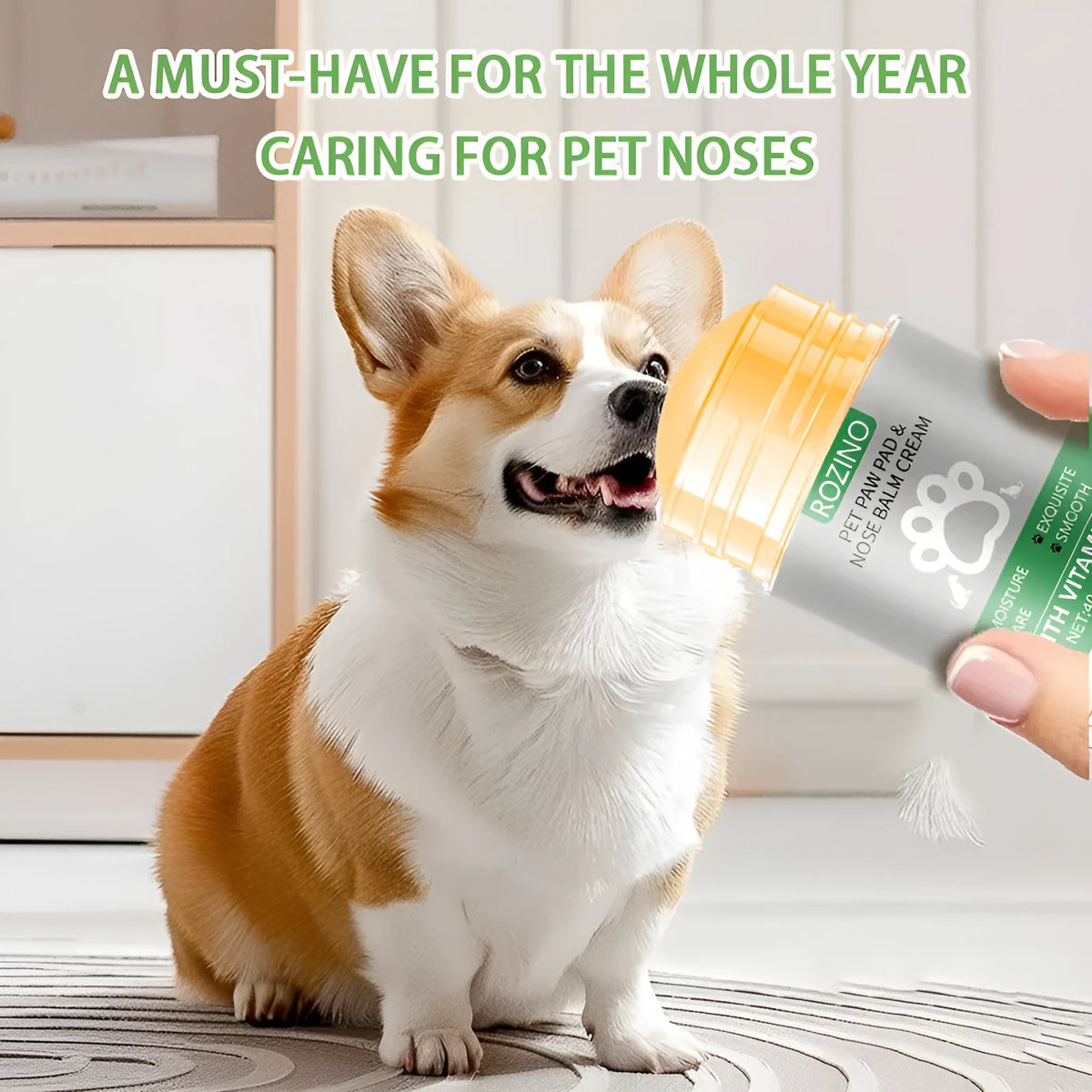 40g herb pet paw and neck cream with green tea, fragrant nose cream for general pet care