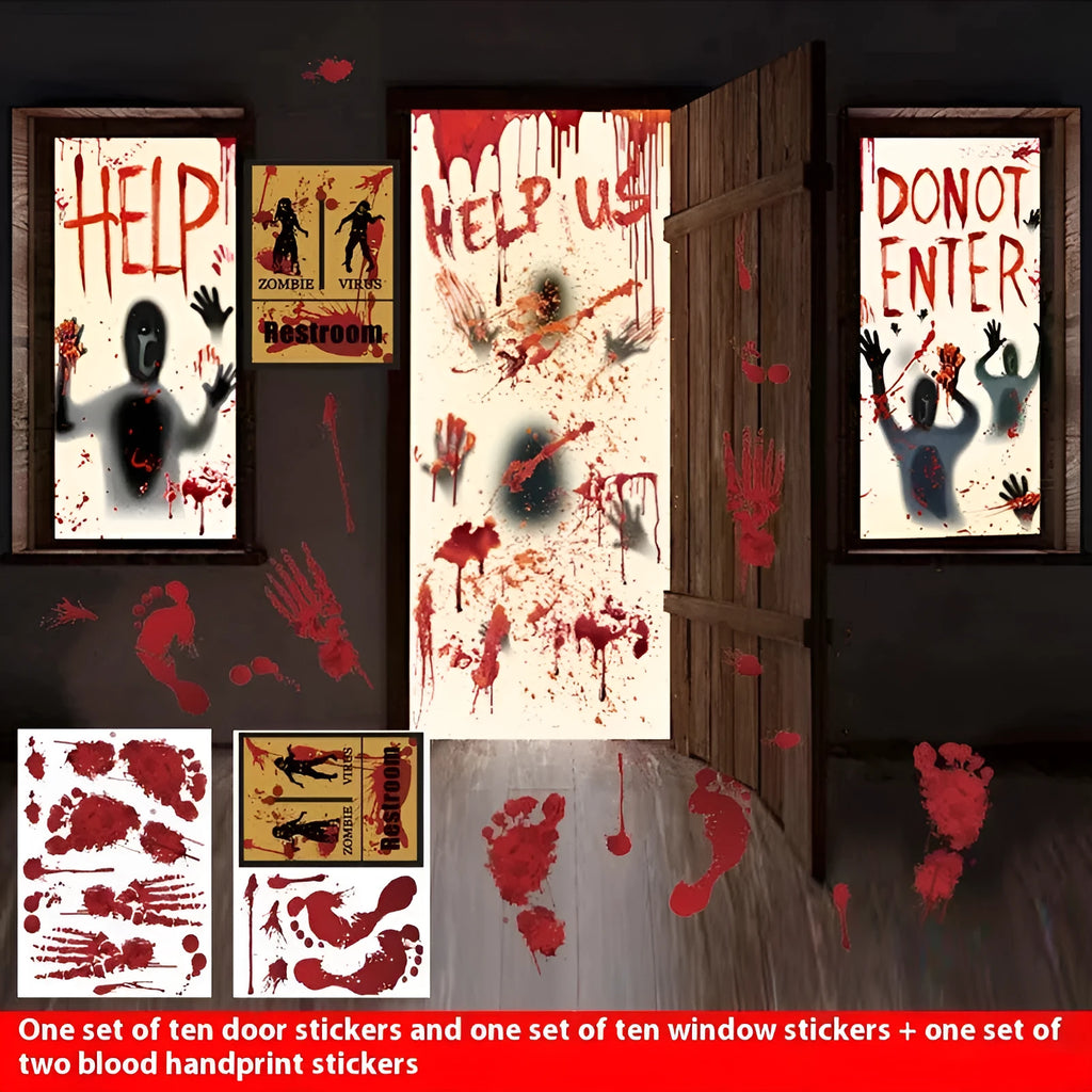 Hot blood handprint design wall sticker measuring 25 by 35 centimetres